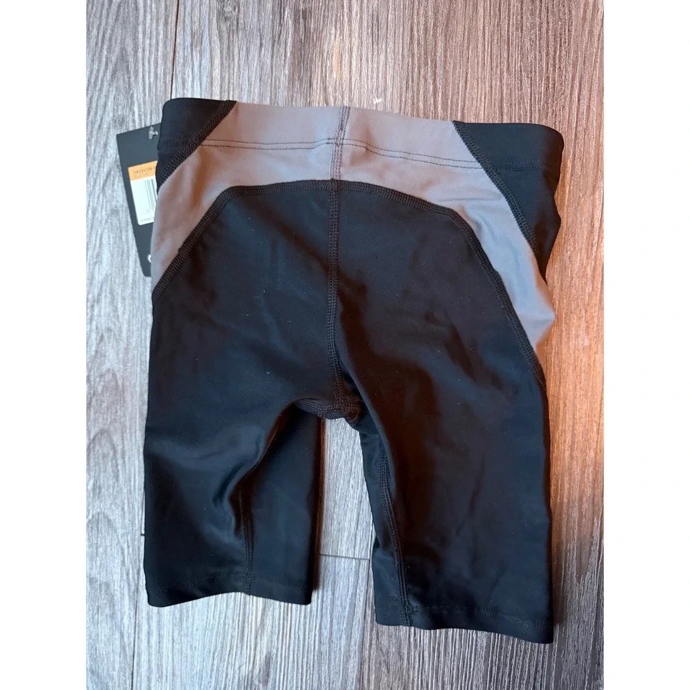 Nike Swim Boys Black Grey Jammer Performance Swim Shorts NWT Size‎ 8-10 years